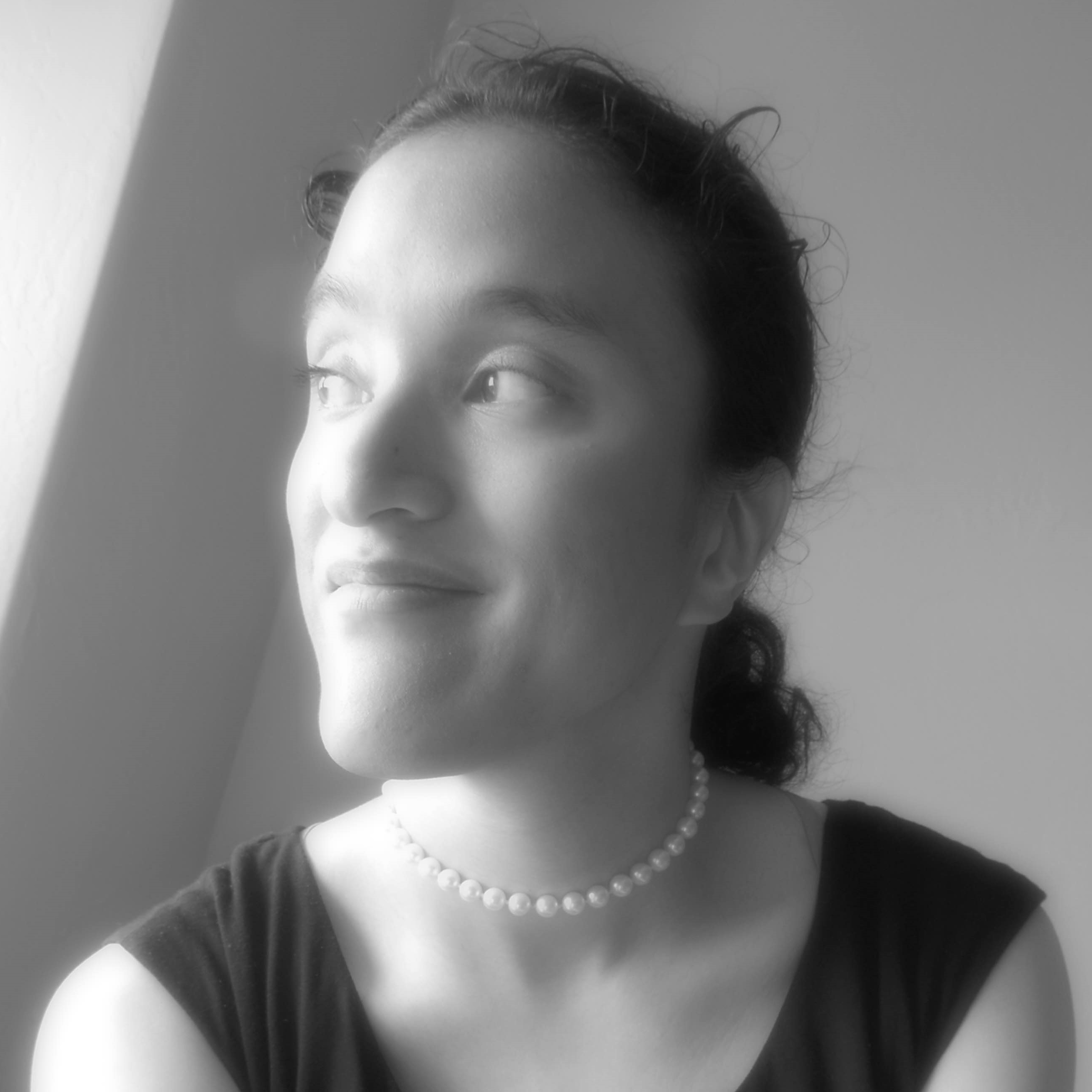 black and white picture of Sarah